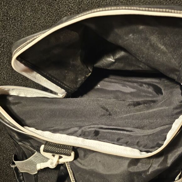 VTG Y2K Adidas Distressed Spell Out Big Logo Handled Duffel Weekender/Gym Bag - Picture 9 of 14